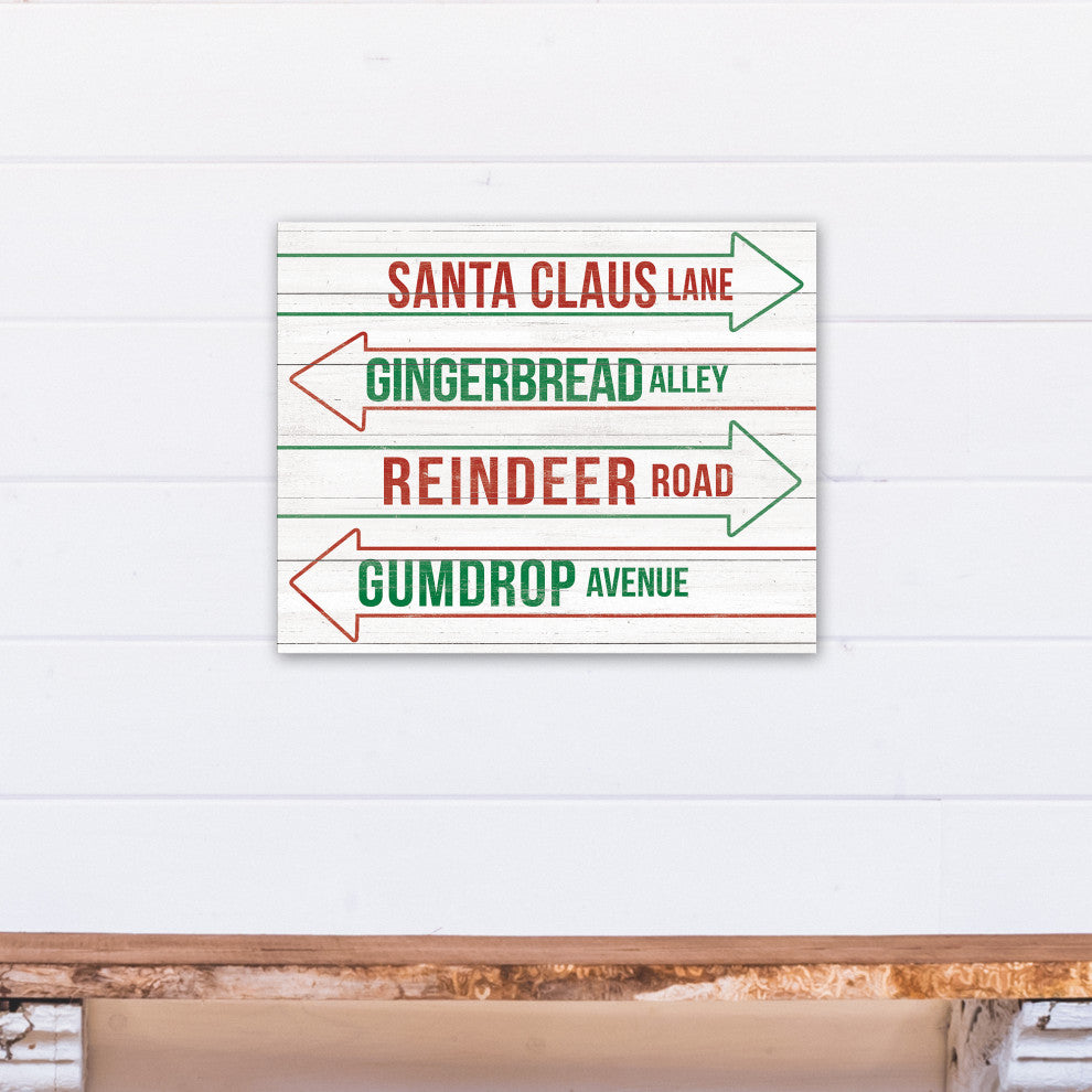 Festive Street Names 16x20 Canvas Wall Art