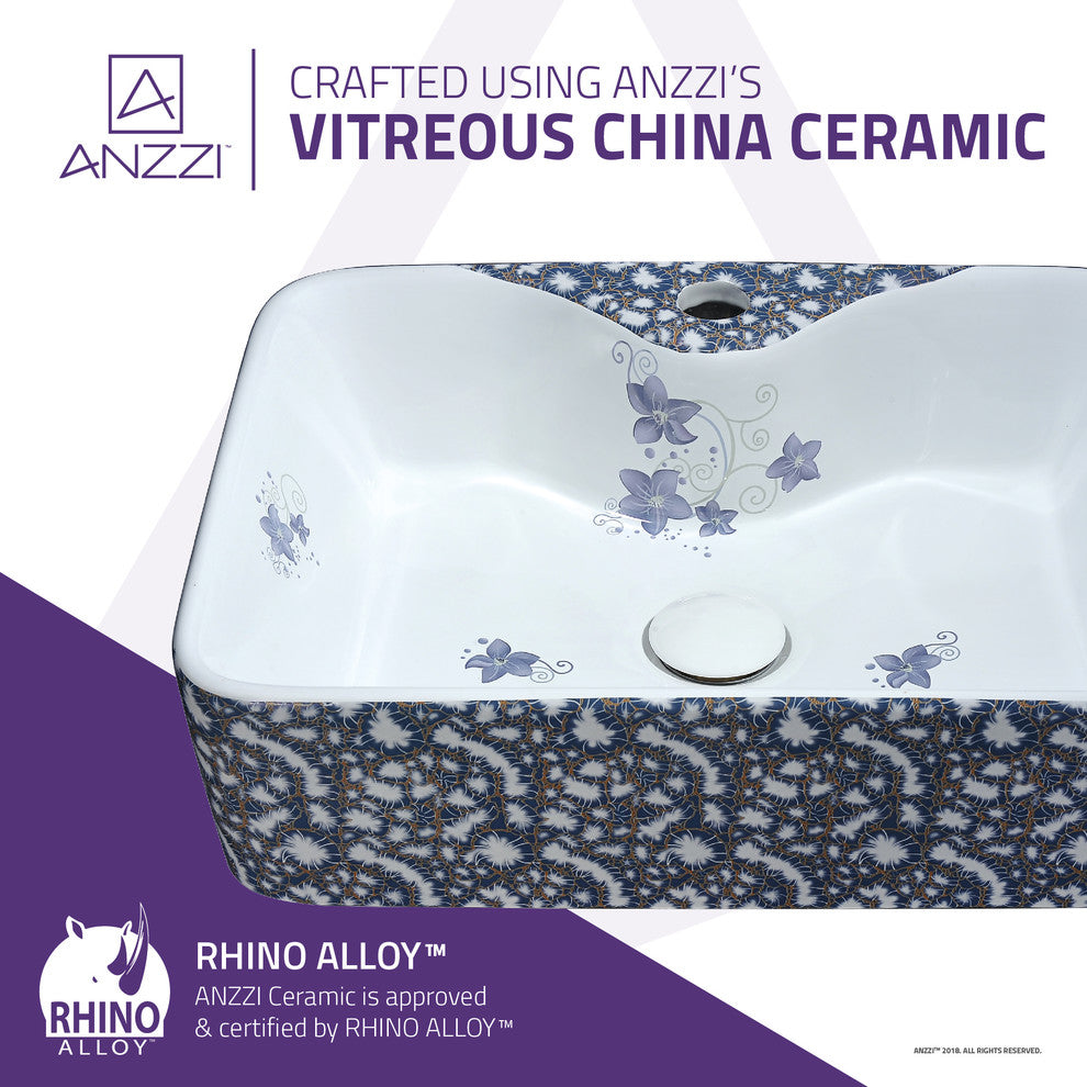 Cotta Series Ceramic Vessel Sink, Lavender