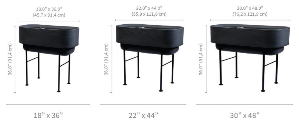 Nest Raised Planter, Midnight, 30"