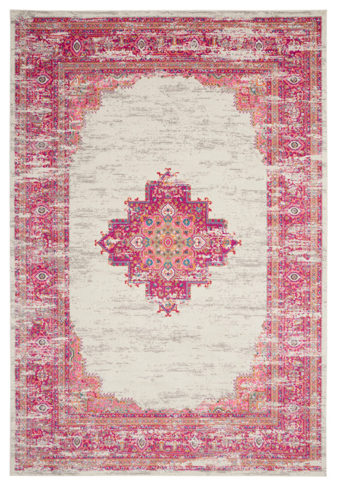 Nourison Passion 12' x 18' Ivory/Fuchsia Bohemian Indoor Area Rug