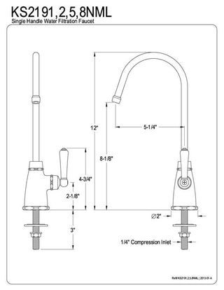 Magellan Low-Lead Cold Water Filtration Faucet,Polished Brass