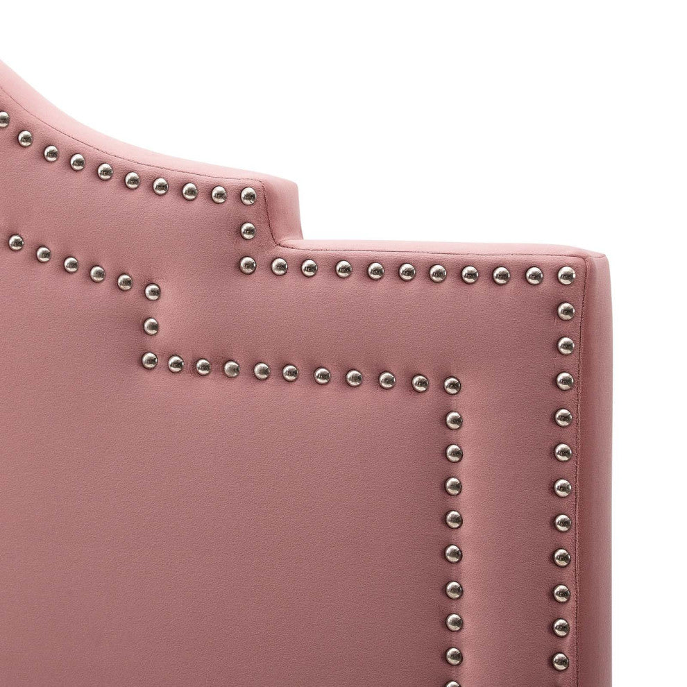 Headboard, Twin Size, Velvet, Pink, Modern Contemporary, Bedroom Master Suite