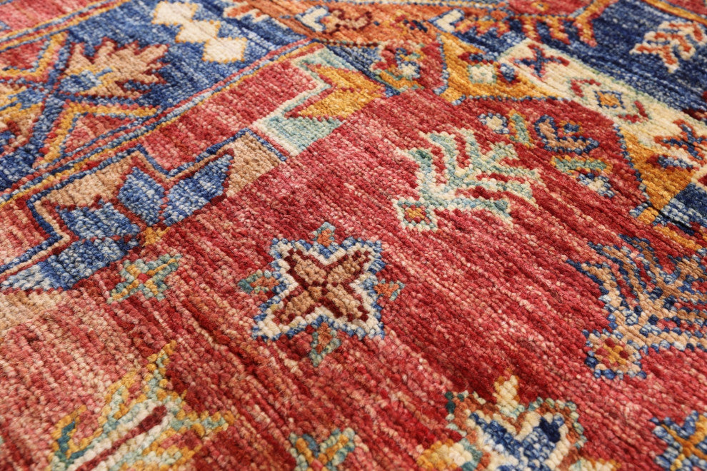 Super Kazak Handmade Wool Rug 5' 7" X 7' 8" Q11090