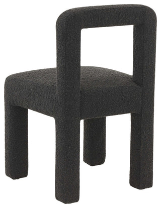 Hazel Boucle Dining Chair, Black
