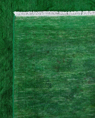 Overdyed, One-of-a-Kind Hand-Knotted Area Rug Green, 8'2"x10'1"