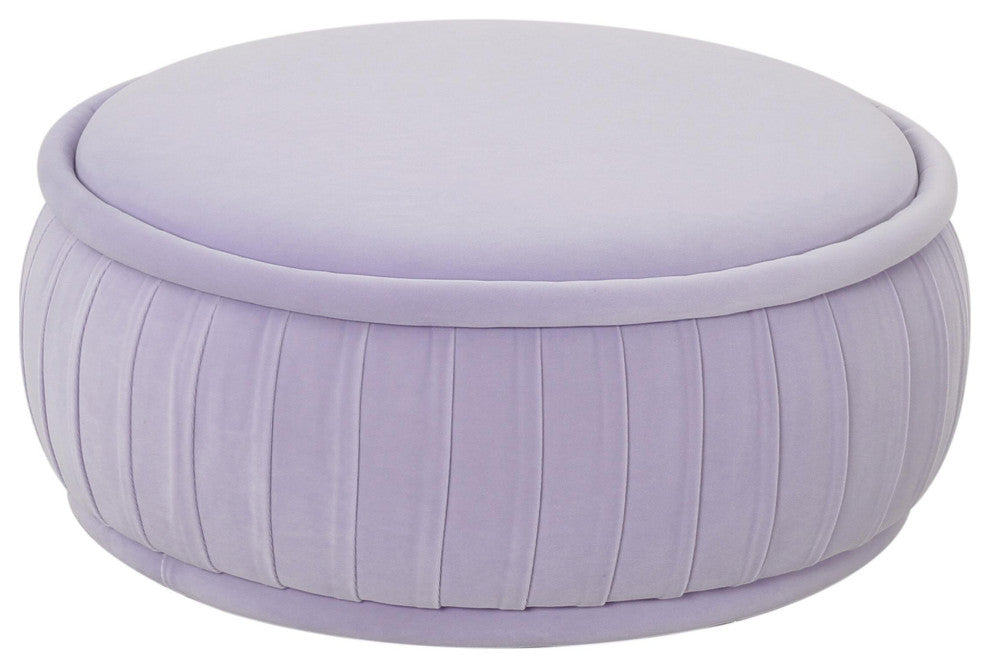 Rylee Lavender Velvet Ottoman