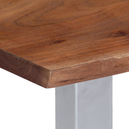 vidaXL Coffee Table End Table with Live Edges for Living Room Solid Wood Acacia