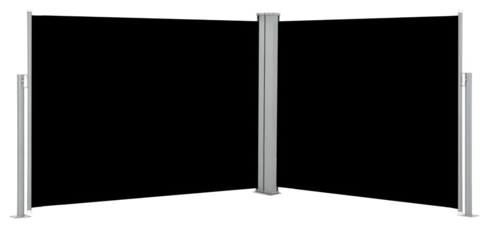 vidaXL Retractable Side Awning Black 55.1"x393.7"
