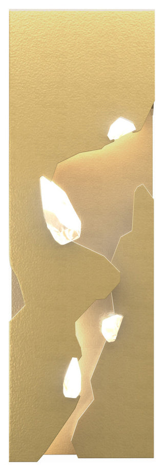 Trove LED Sconce, Modern Brass, Crystal Accents