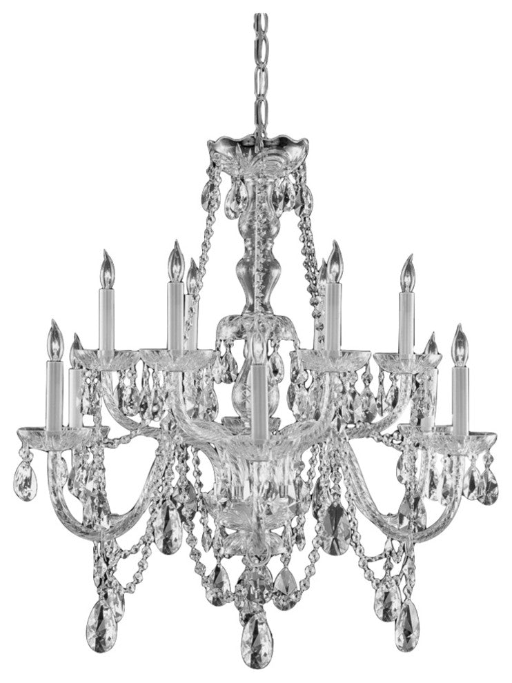 Crystorama Traditional Crystal 12-Light Chandelier