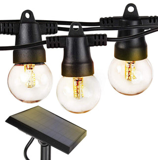 Brightech Ambience Pro Solar 1W Globe Waterproof LED Outdoor String Lights, Warm