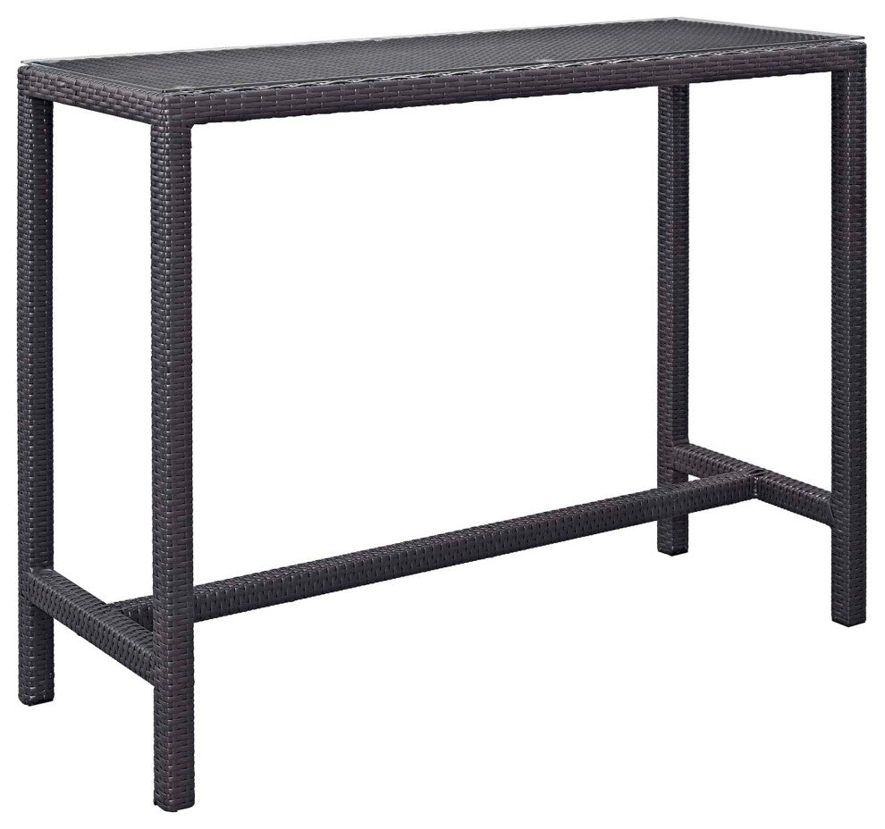 Espresso Beige Convene 5-Piece Outdoor Patio Pub Set