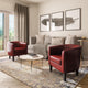 Modern Club Chair Barrel Design, Red