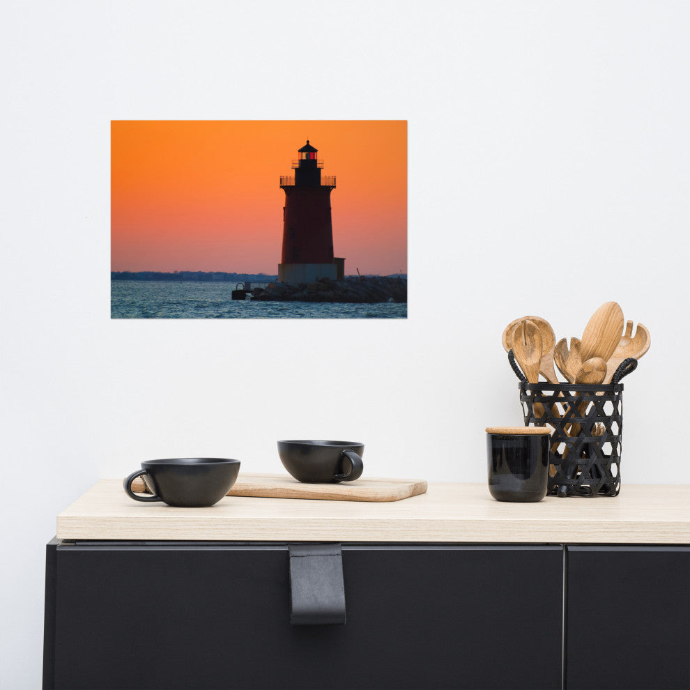 Sunset at Henlopen State Park 3 Landscape Photo Unframed Wall Art Print, 12" X 18"