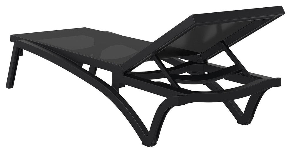 Compamia Pacific Sling Chaise Lounges, Black