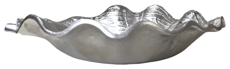 Handmade Decorative Aluminium Tray, Silver Color Coated
