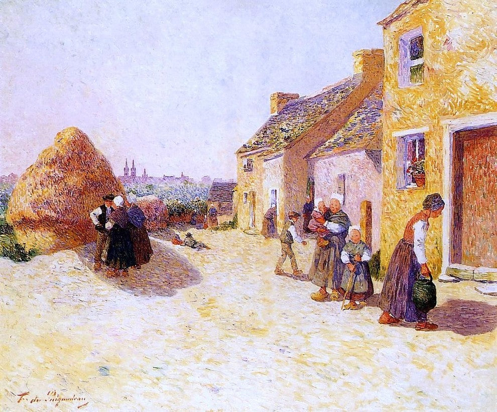 Ferdinand Du Puigaudeau Farmyard - 20" x 25" Premium Canvas Print