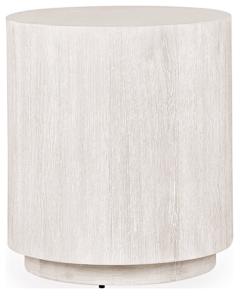 Layne 20" Round End Table by Kosas Home, White Wash