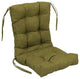 18"X38" Spun Polyester Solid Outdoor Tufted Chair Cushion, Avocado