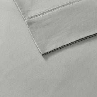 Madison Park 800 Thread Count Cotton-Blend Sateen 6-Piece Sheet Set, Light Grey