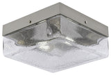 10" 2-Light Flush Mount Light, Brushed Nickel, Smoke Bubble Glass