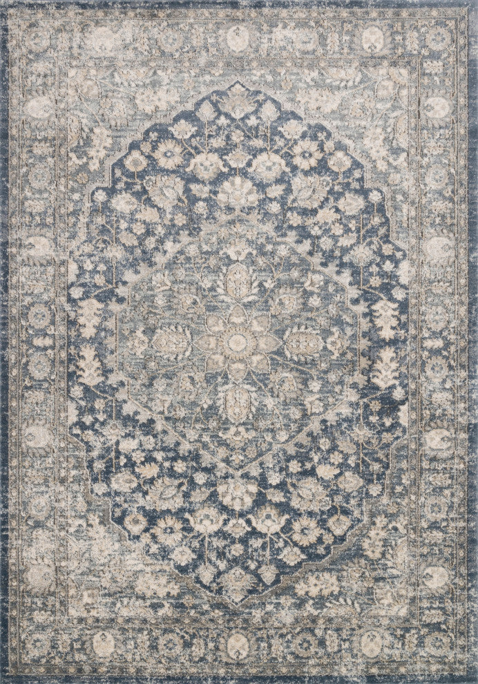 Teagan TEA-01 Area Rug, Denim/Mist, 6'7"x9'2"
