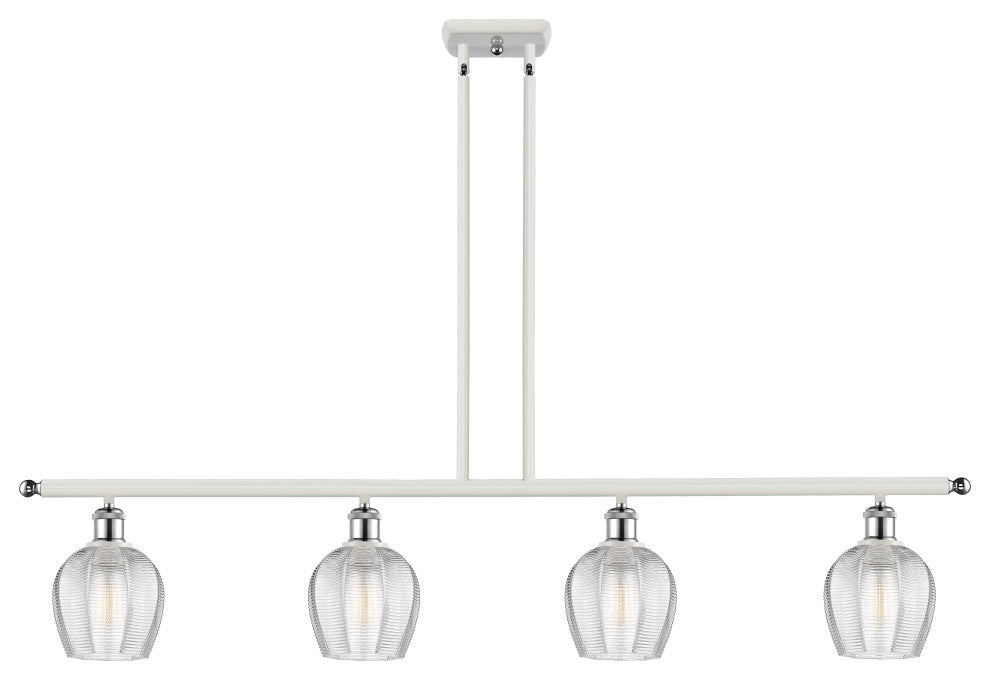 Innovations 516-4I-WPC-G462-6-LED 4 Light Island Light, White, Polished Chrome