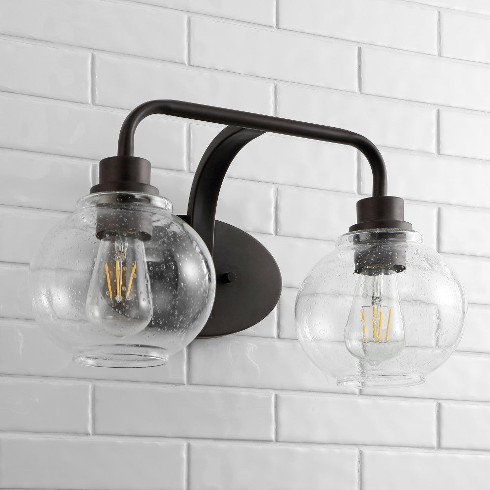 Sandrine Iron LED Vanity Light, Oil Rubbed Bronze, 2 Bulb