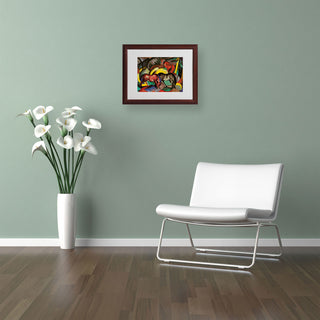 'Three Horses, 1912' Matted Framed Canvas Art by Franz Marc