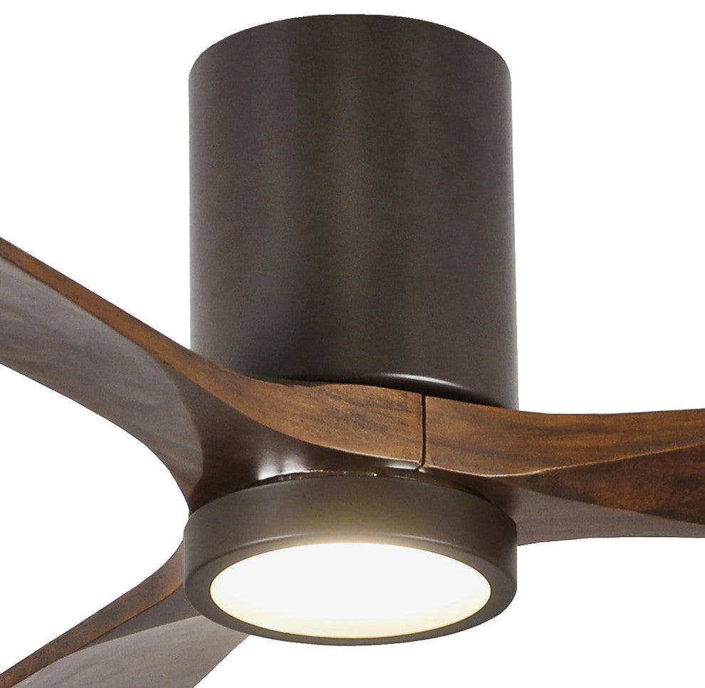 Irene HLK 3 Blade Hugger Paddle Fan with Light Kit, Textured Bronze, 42"