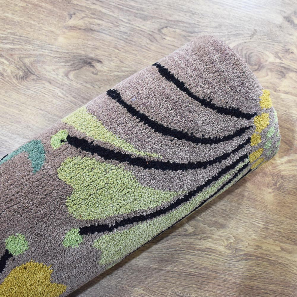 HAND TUFTED WOOL ECO-FRIENDLY AREA RUGS ECO-FRIENDLY AREA RUGS -  Camel, Floral