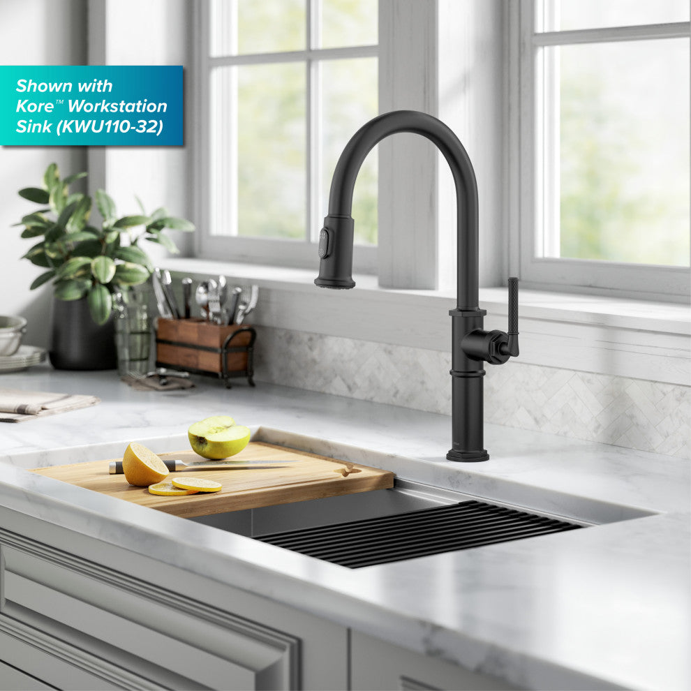 Sellette Pull-Down Kitchen Faucet, Matte Black, Model Kpf-4100mb