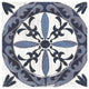 "Downtown II Indigo and Cream" Digital Paper Print by Silvia Vassileva, 20"x20"