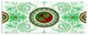 Light Green Psychedelic Relaxing Art, Abstract Canvas Print, 70"x28", 6 Panels