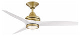 Fanimation Spitfire Ceiling 48" Fan/LED Light, Brushed Satin Brass/Matte White