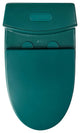 Fine Fixtures Dual-Flush Elongated One-Piece Toilet With High Efficiency Flush, Matte Teal Green