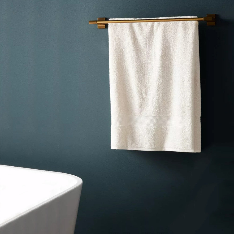 Organic 100% Cotton 650 GSM Feather Touch Quick Dry Bath Towel, Marshmallow, Pack of 12