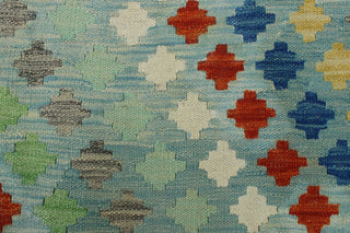 Sangat Kilim Muna Light Blue Rug 6'9"x9'7"