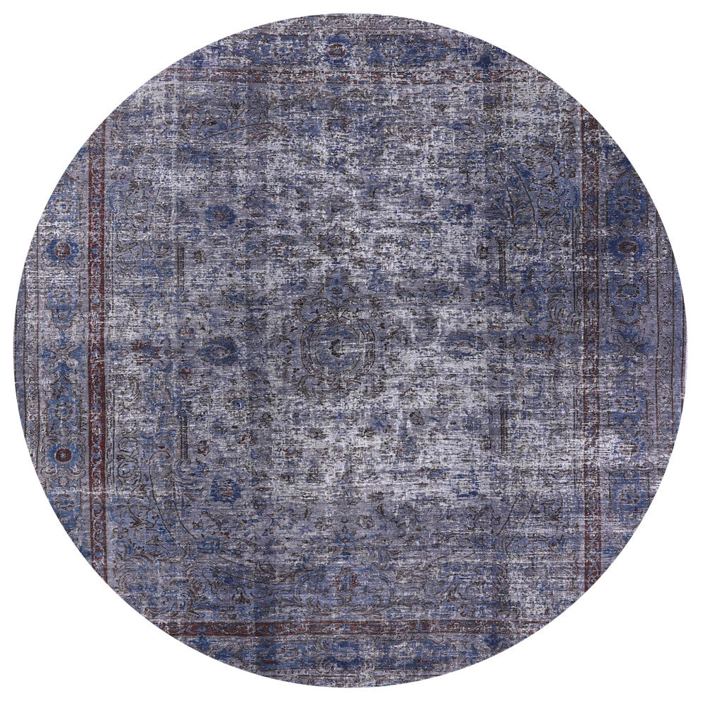 Ahgly Company Indoor Round Mid-Century Modern Area Rugs, 5' Round