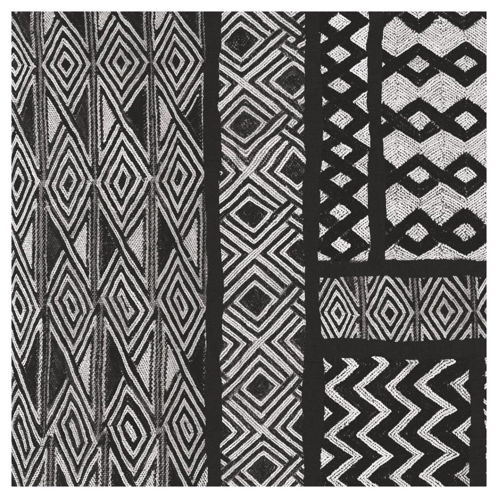 "Kuba Abstract II BW" Digital Paper Print by Sue Schlabach, 42"x42"