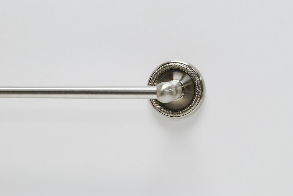 Woodrich 18" Towel Bar, Satin Nickel