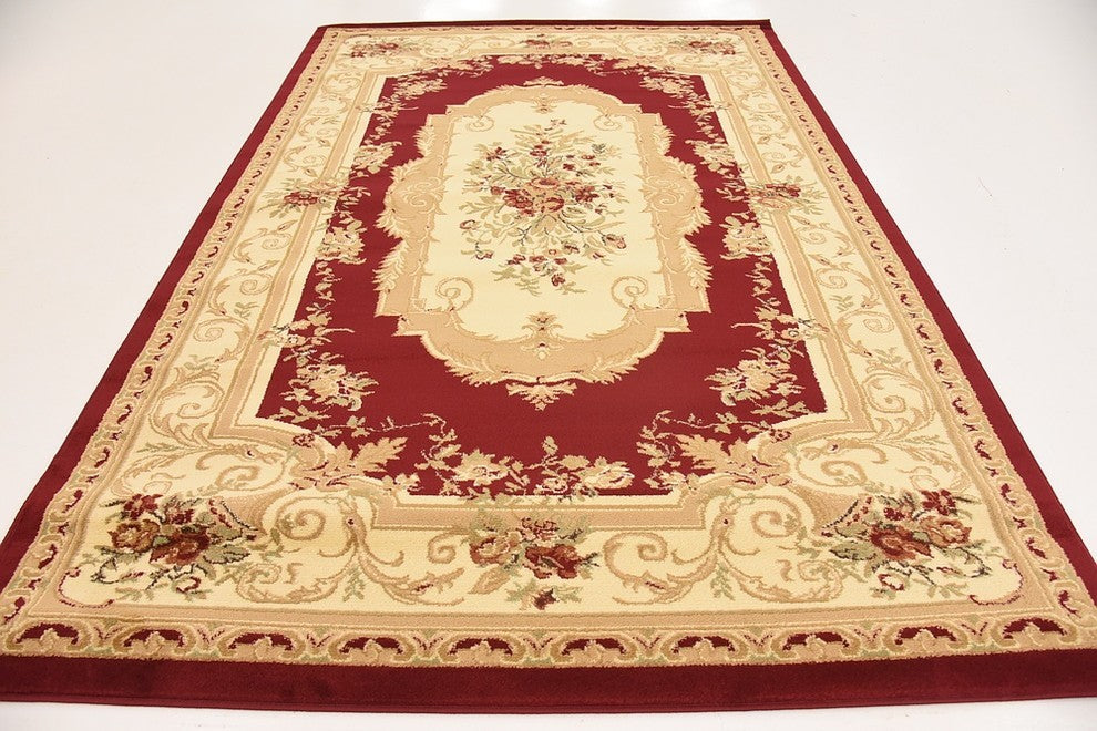 Unique Loom Red Henry Versailles 6' 0 x 9' 0 Area Rug