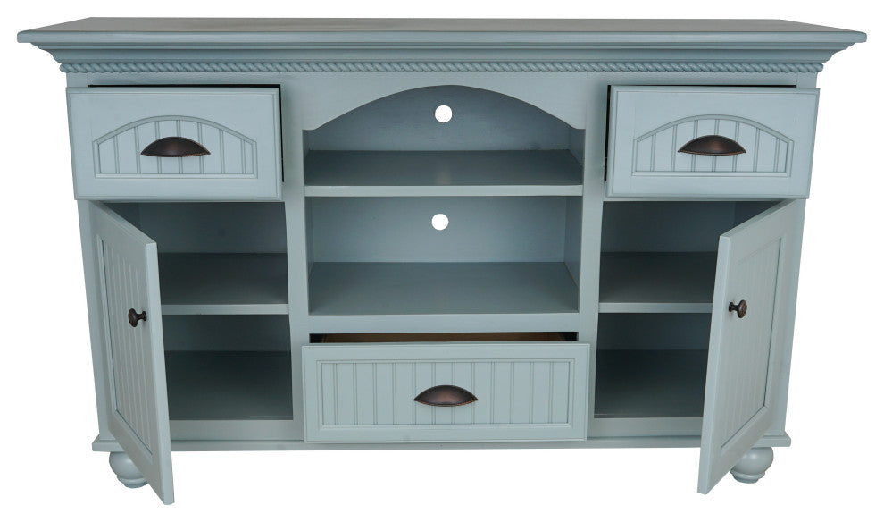 Eagle Furniture American Premiere 58" Entertainment Console, Interesting Aqua