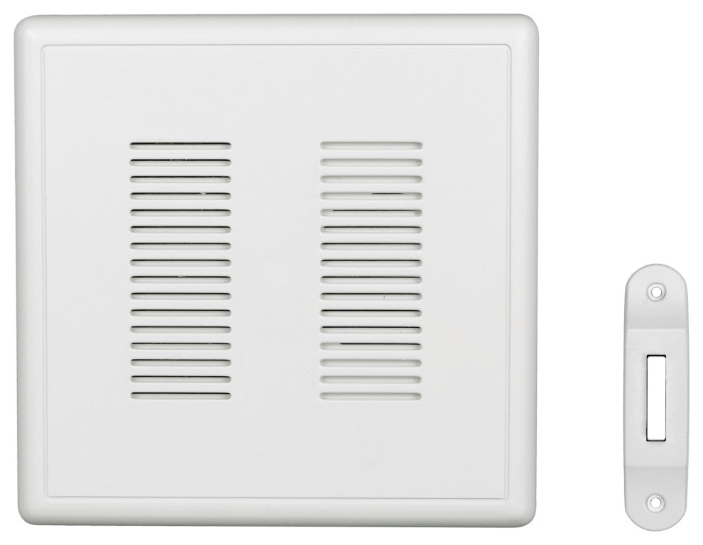 PrimeChime Plus 2 - Video Compatible Doorbell Chime Kit, White, Decorative Button
