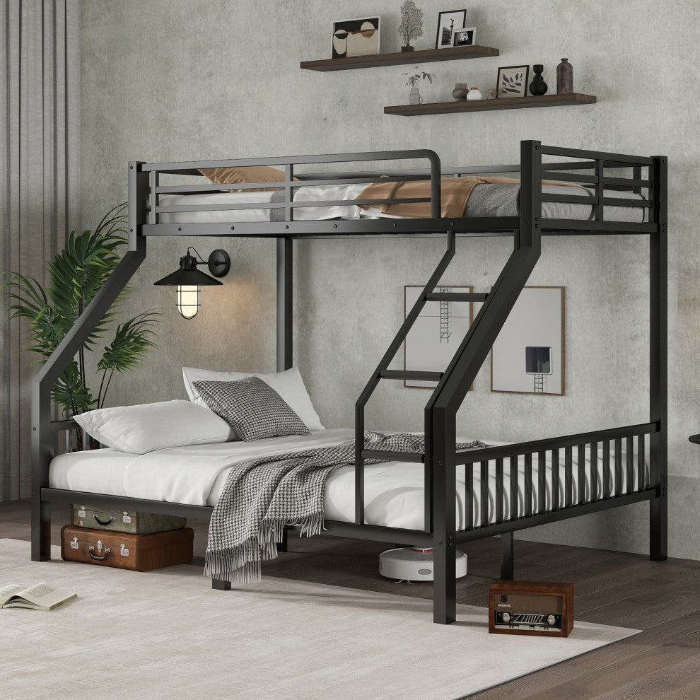 Gewnee Twin XL Over Queen Metal Bunk Bed