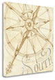 "Coast To Coast Sepia II" By Daphne Brissonnet, Giclee on Gallery Wrap Canvas