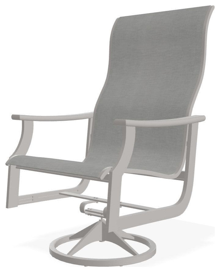 St. Catherine Sling Outdoor Supreme Swivel Rocker, Alloy/Warm Gray