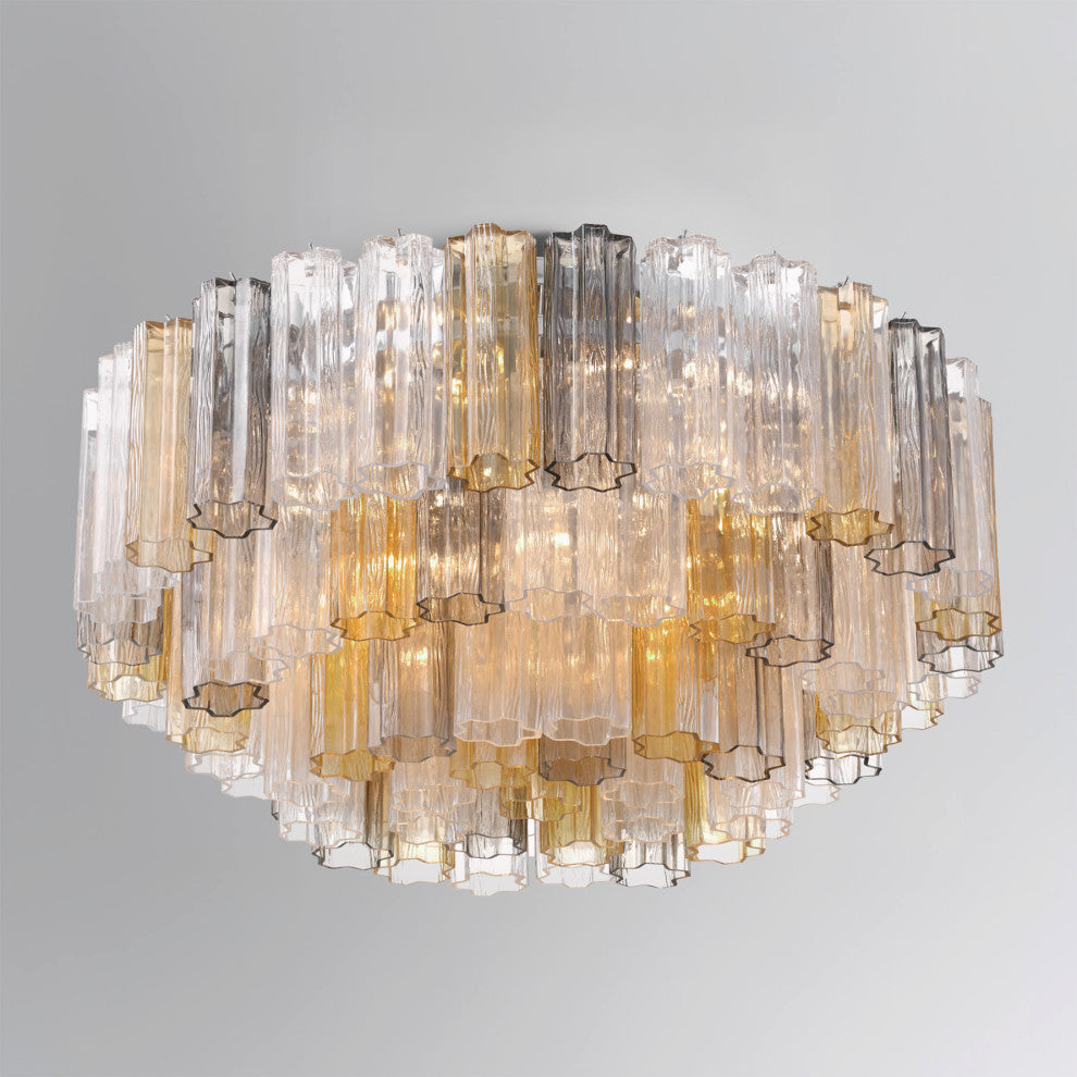 Crystorama Lighting Group ADD-331-AU Addis 16 Light 32"W Flush - Aged Brass