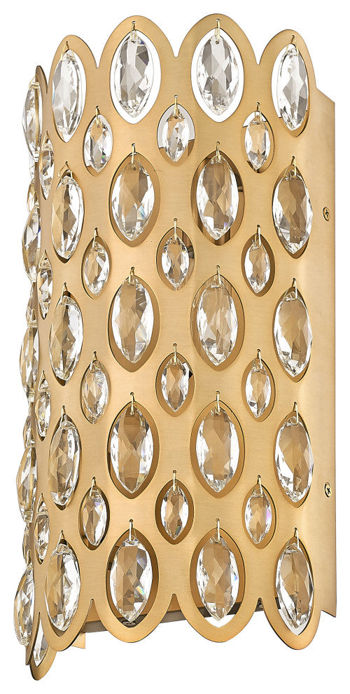 Zlite 822-2S-HB 2-Light Wall Sconce, Heirloom Brass