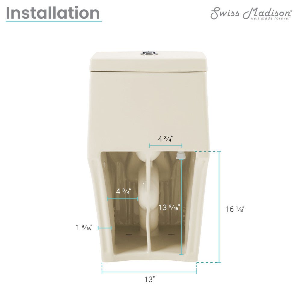 Virage One Piece Elongated Dual Flush Toilet 0.8/1.28 gpf, Bisque
